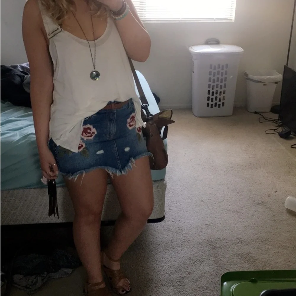 Free people denim mini skirt - Picture 8 of 8